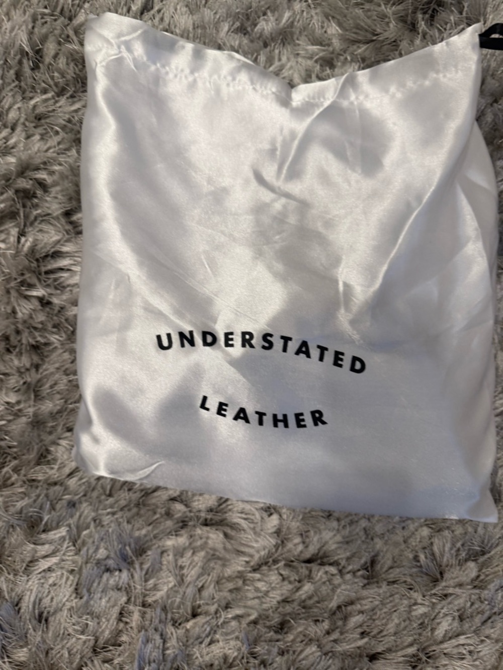 Understated Leather Dust Bag - Black NWT